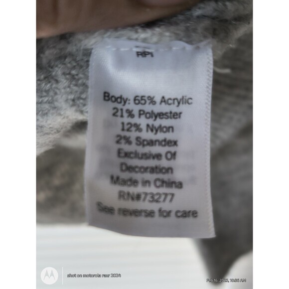 Nine West Women's Gray Hooded Sequin Sweater Size XXL - Picture 8 of 12